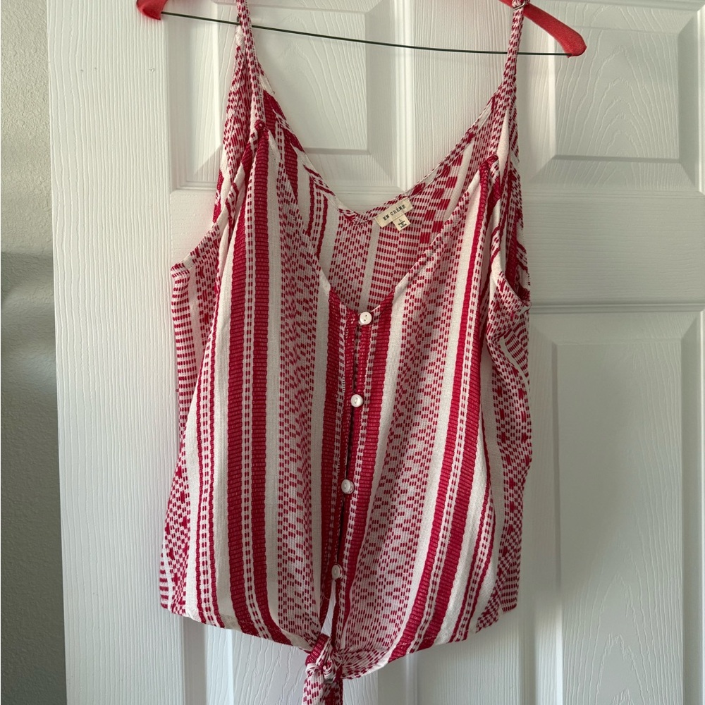 Vici Red and White Striped Camisole